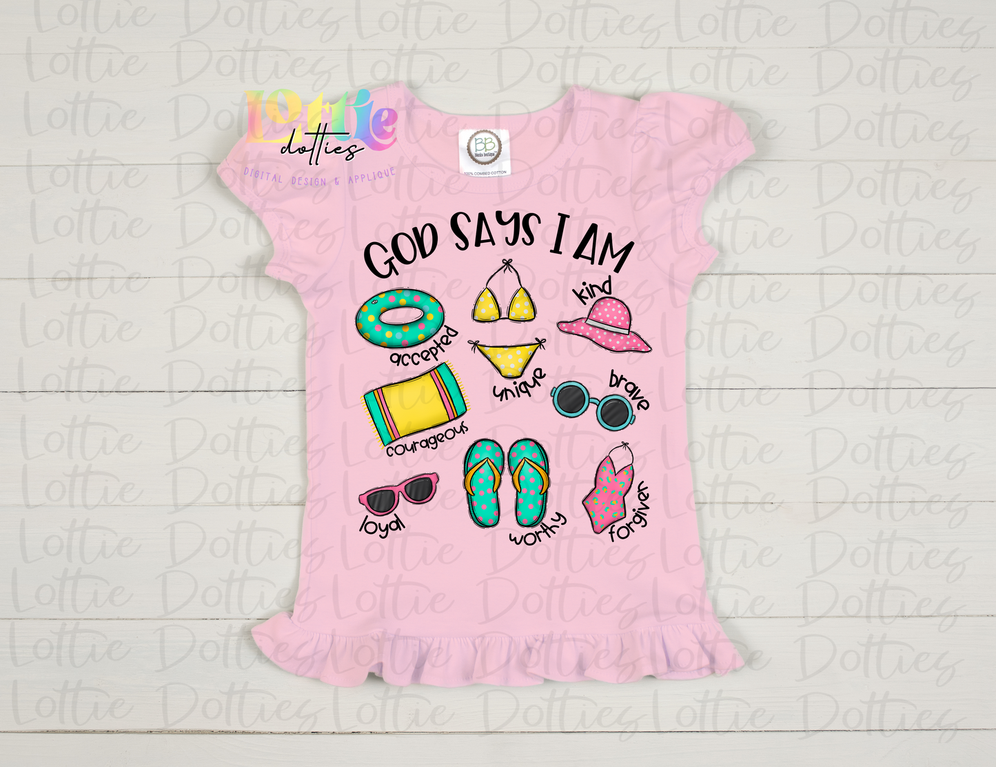 God Says I Am - Summer - Png - Summer PNG - Digital Download