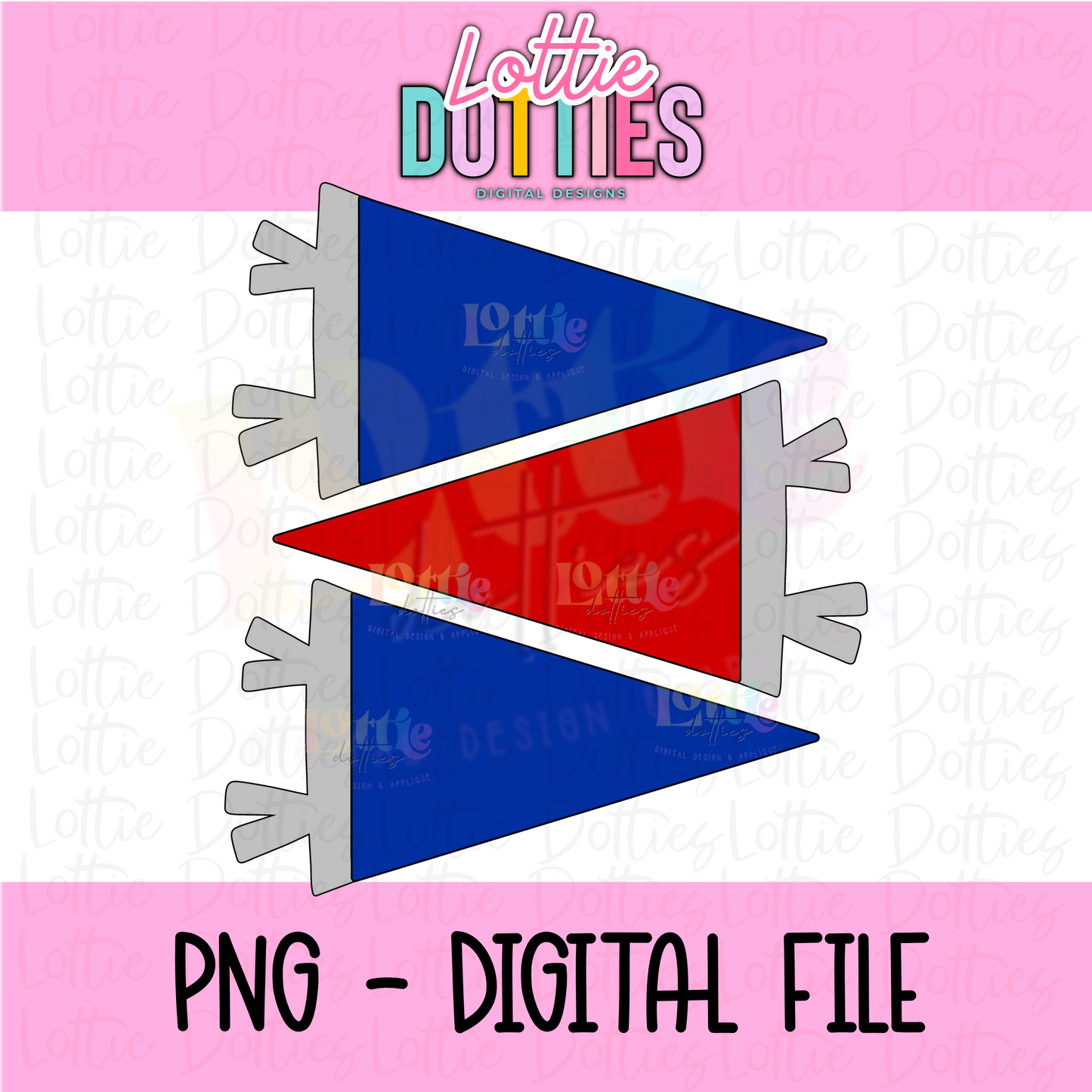 Blue and Red Flags PNG - Flags Sublimation - Digital Download
