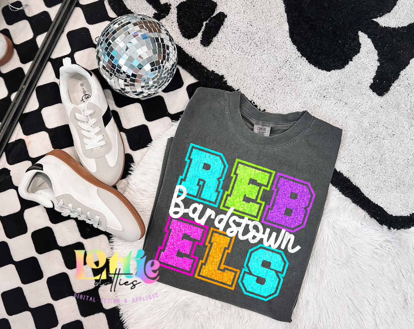 Rebels PNG- Rebels Neon Glitter - Alphabet Clipart - Instant Download