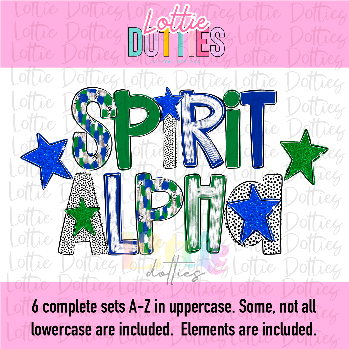 Green & Royal Spirit Alpha PNG - Spirit Alpha Set Sublimation- Digital Download