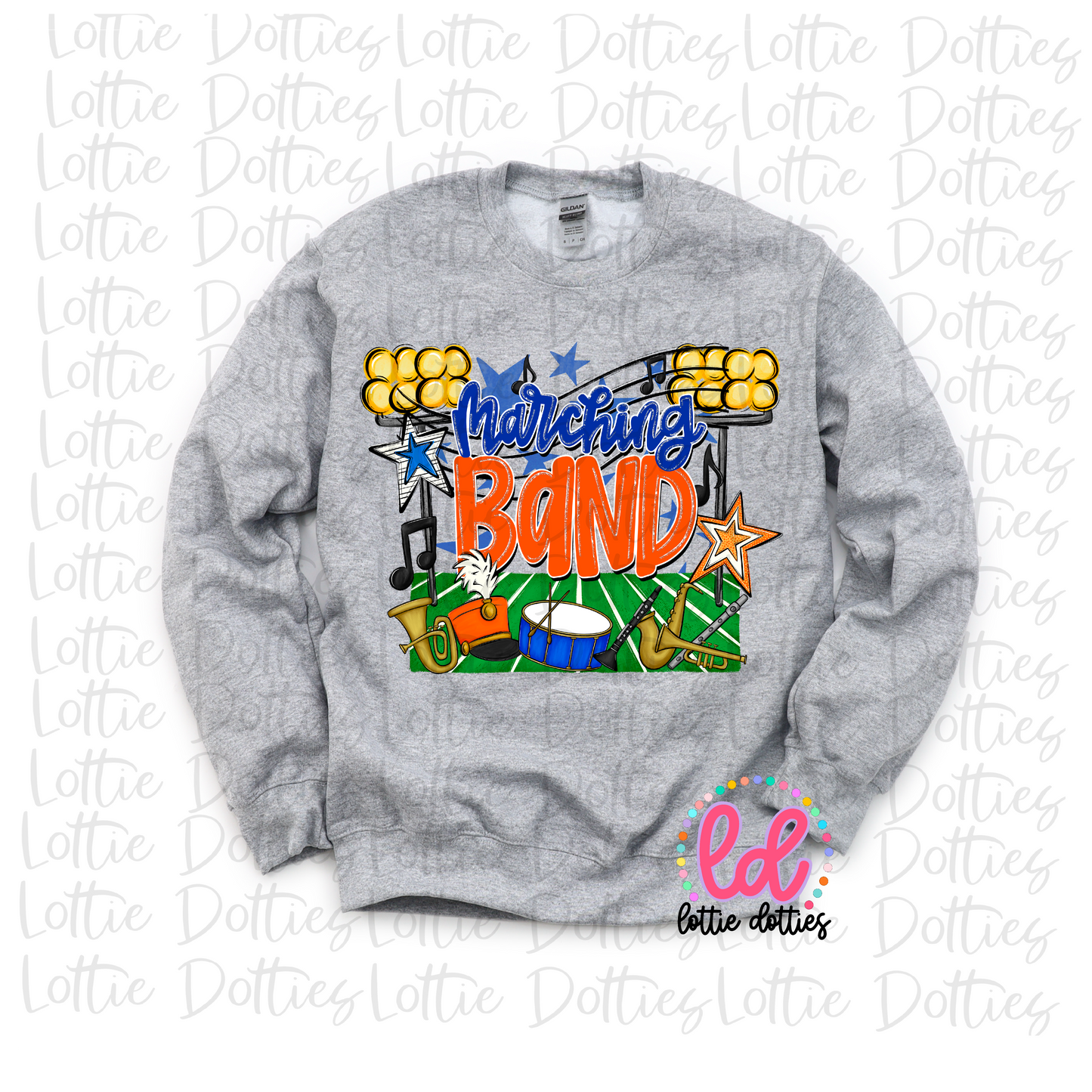 Marching Band PNG - Orange and Royal Marching Band design - Digital Download