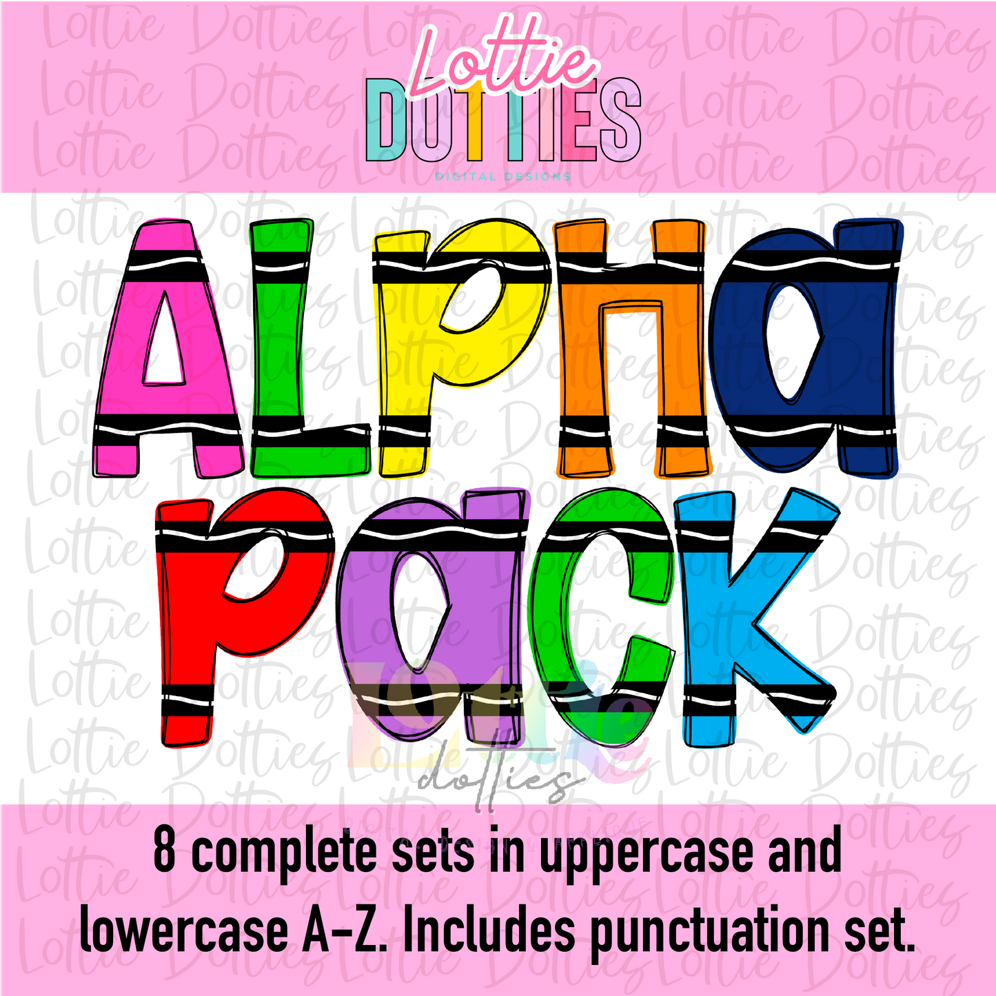Primary Colors Alpha - Alpha Pack - Alphabet Clipart - Instant Download - Alpha Pack