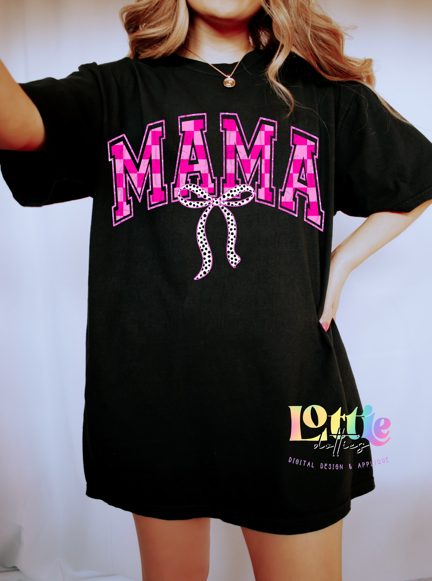 Mama Checkered PNG - Mama Pink Checkered - Sublimation - Digital Download