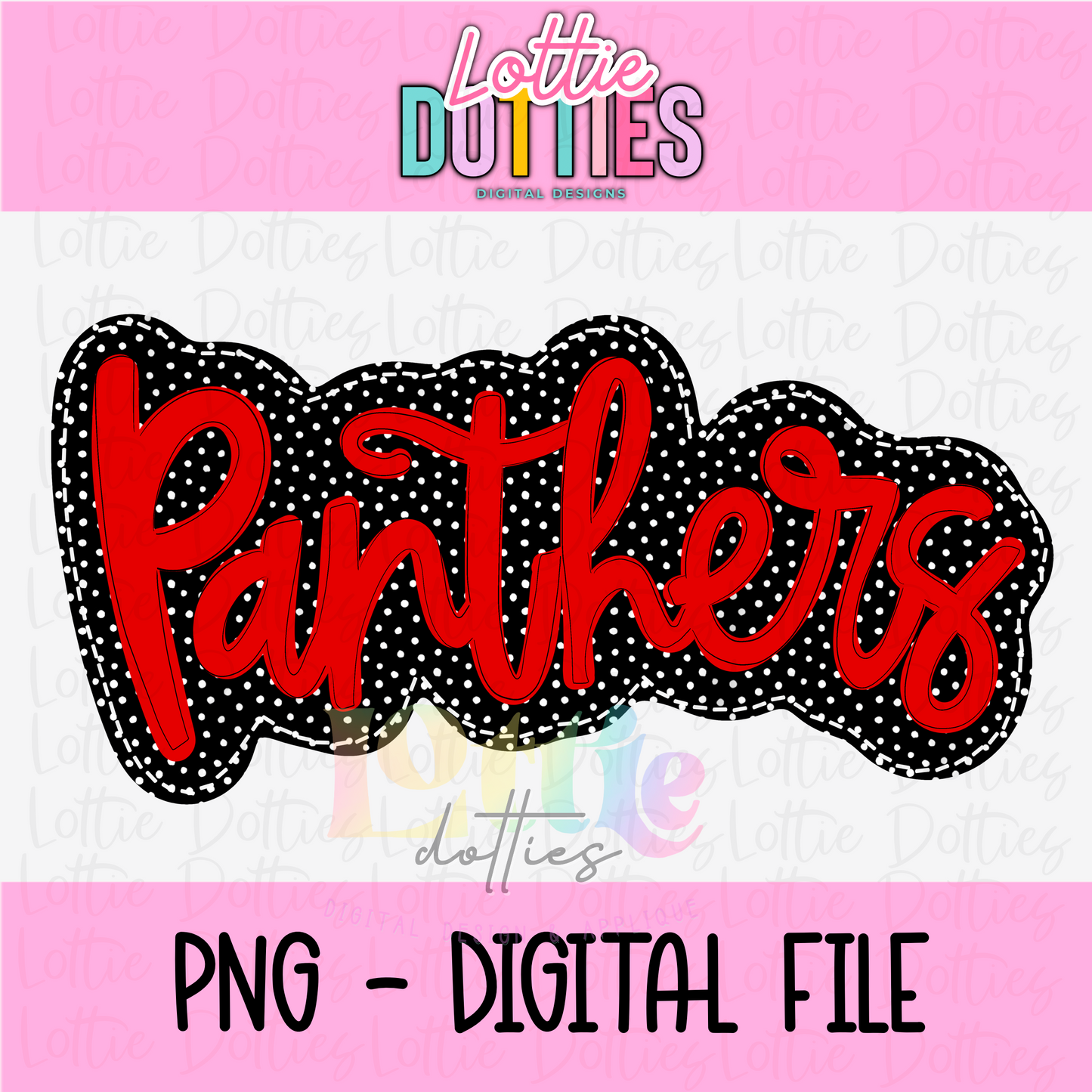 Panthers PNG - Panthers Sublimation - Digital Download - Red and Black