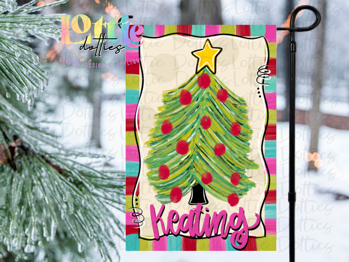 Christmas Tree Flag Png - Tree Flag - Christmas Sublimation Design - Digital Download