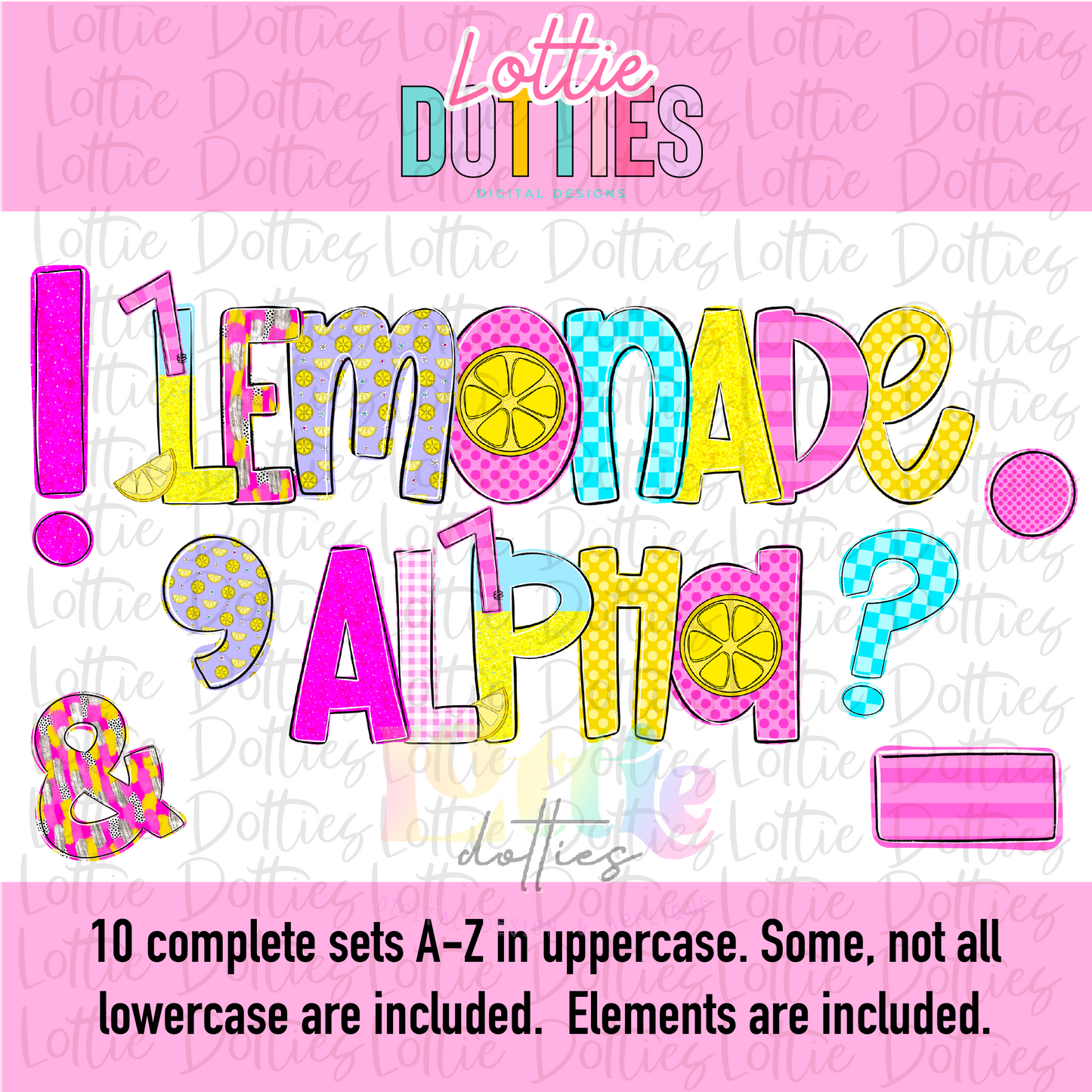 Lemonade Alpha PNG - Lemonade Alpha Set Sublimation- Digital Download