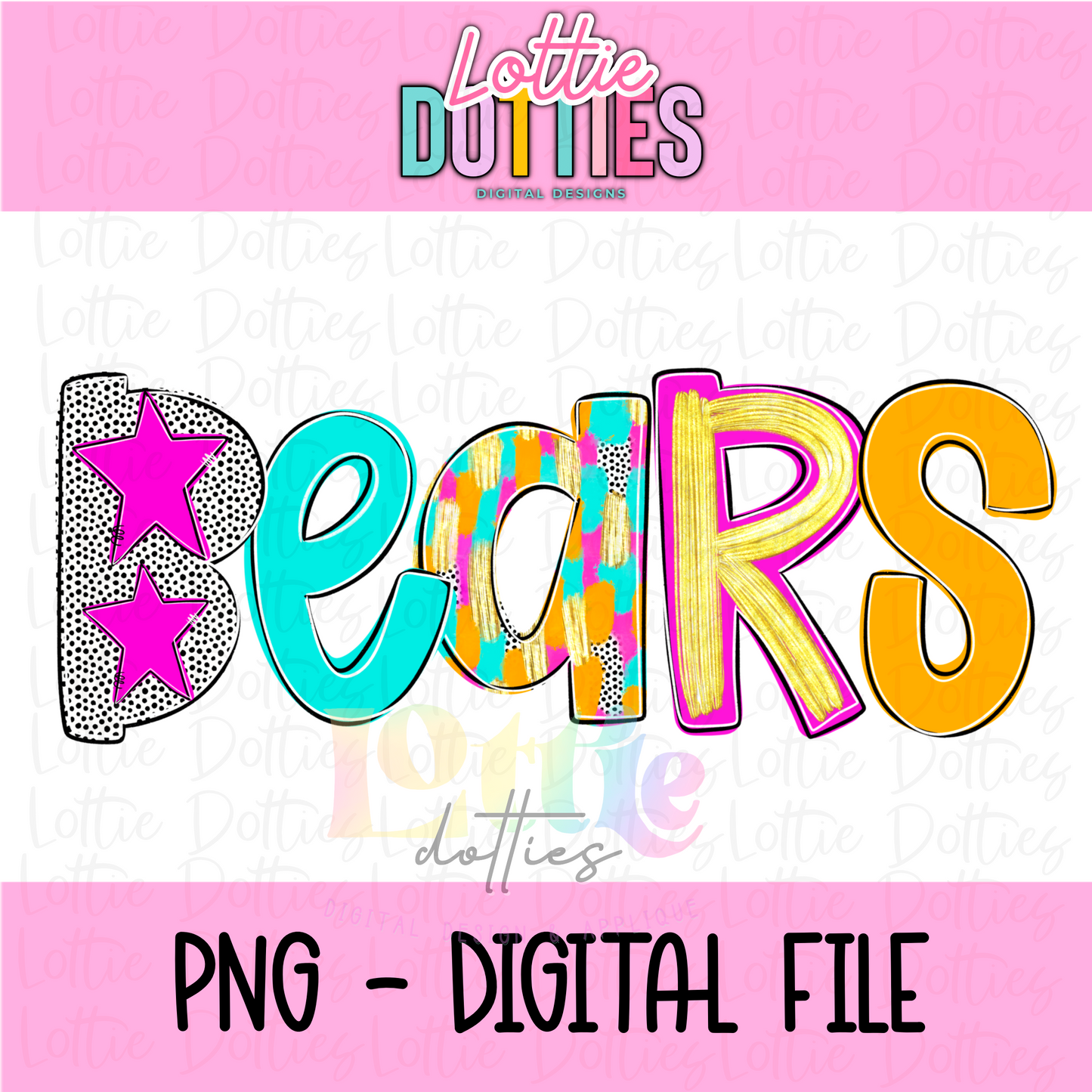 Bears Mascot PNG - Poppy Mascot Designs - Digital Download