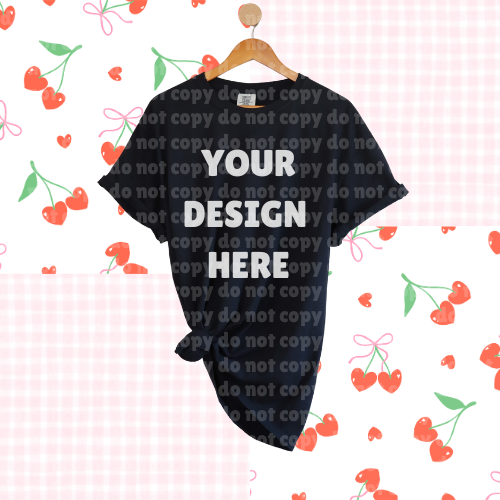 Black Comfort Colors Mock PNG - Sublimation - Digital Download