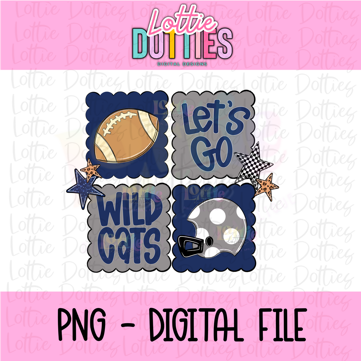 Let’s Go Wildcats Png | Wildcats design | Digital Download | Navy and Gray