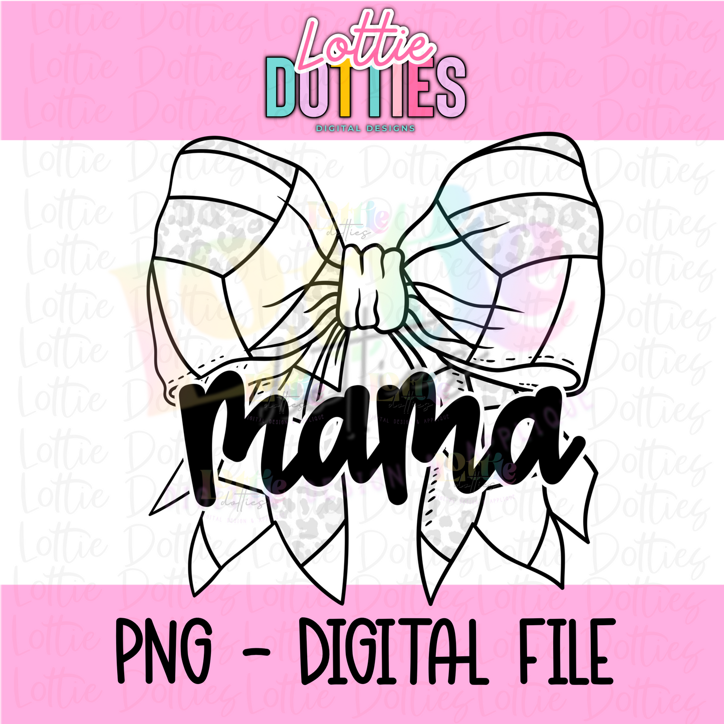 Volleyball Mama Bow - PNG - Bow Design Sublimation - Digital Download