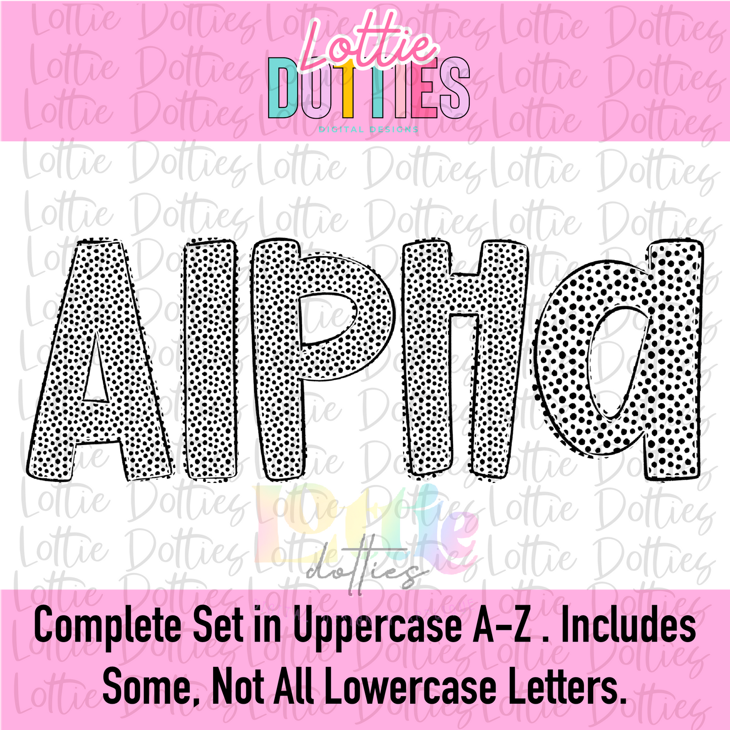 Dottie Poppy Alpha - Poppy Spirit Letters- Alphabet - Alpha Pack - Alphabet Clipart - Instant Download - Alpha Pack