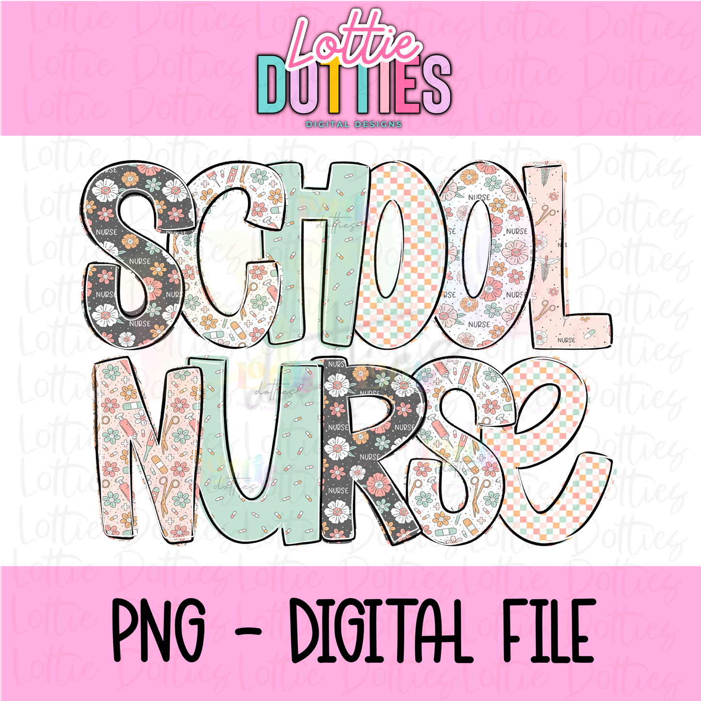 School Nurse PNG - Back To School - Sublimation - Digital Download