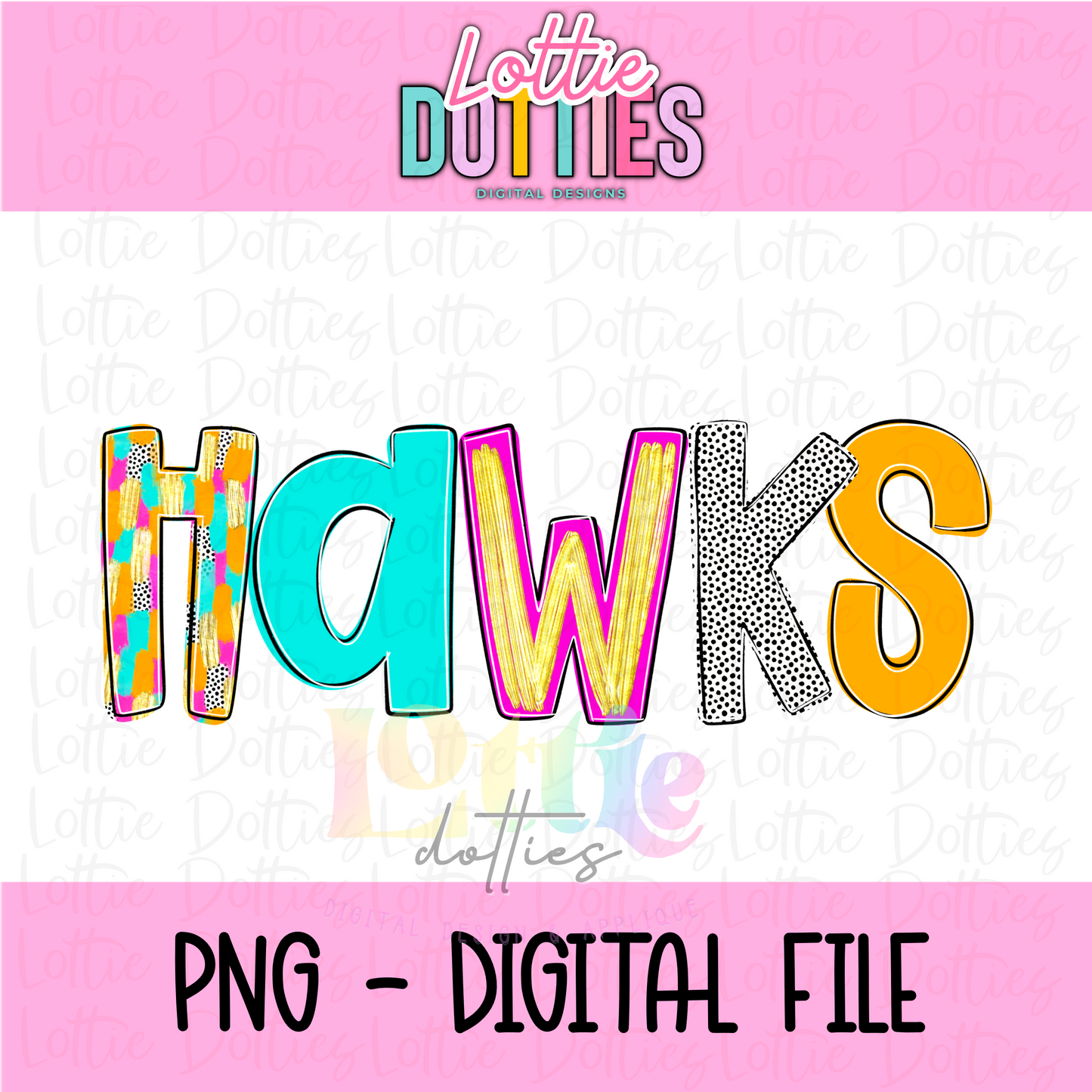 Hawks Mascot PNG - Poppy Mascot Designs - Digital Download