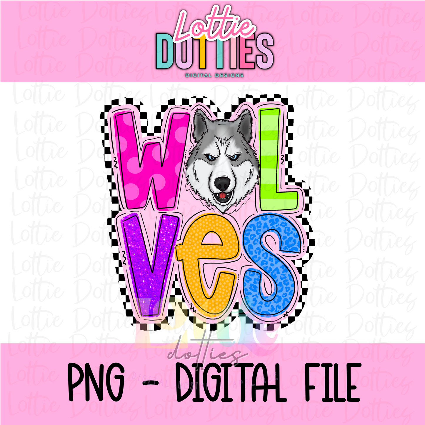 Wolves PNG - Instant Download - Digital Download - Sublimation Design - colorful wolves