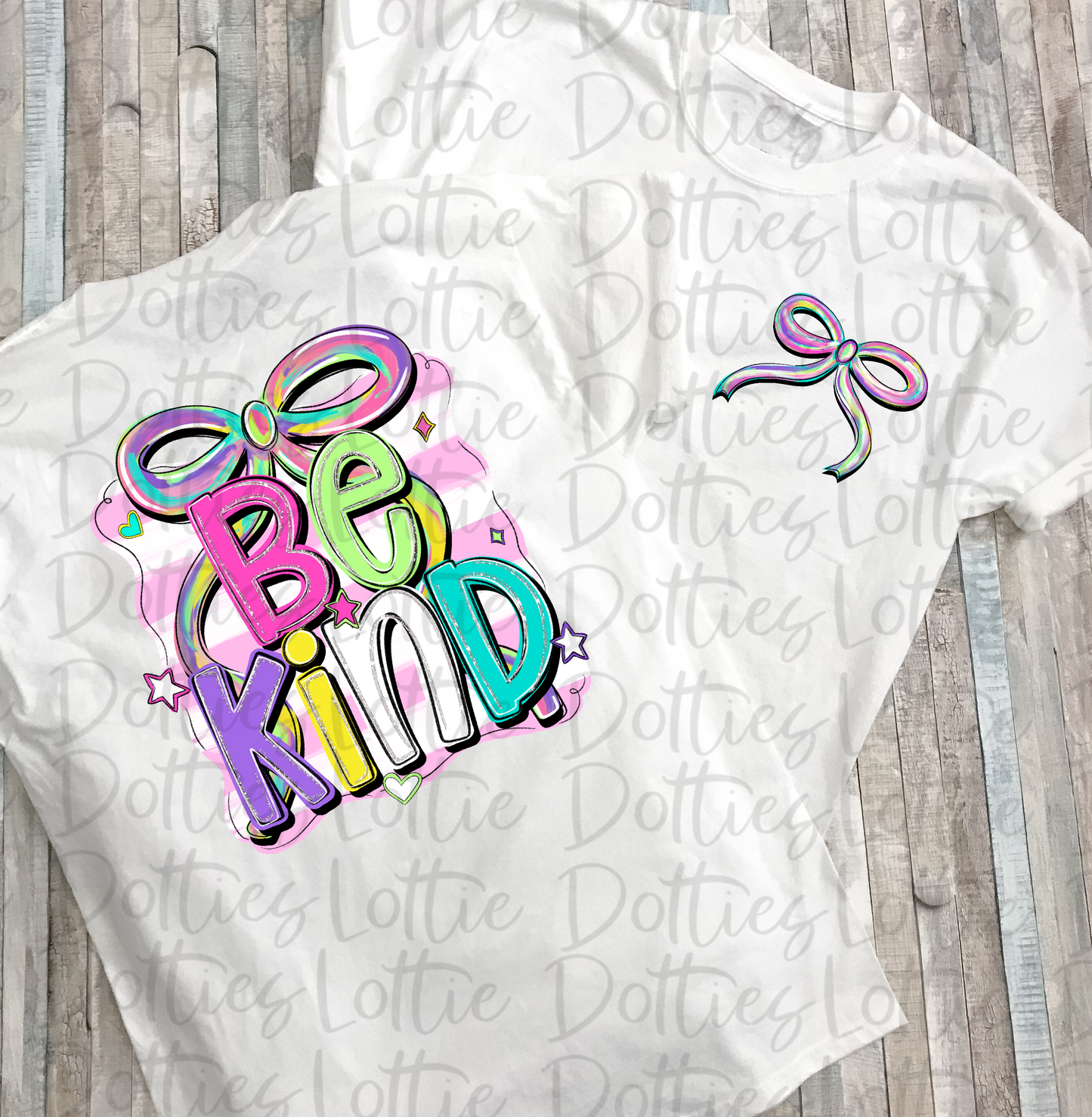 Be Kind Png | Be Kind Colorful Bow | Be Kind Coquette Bow | Digital Download