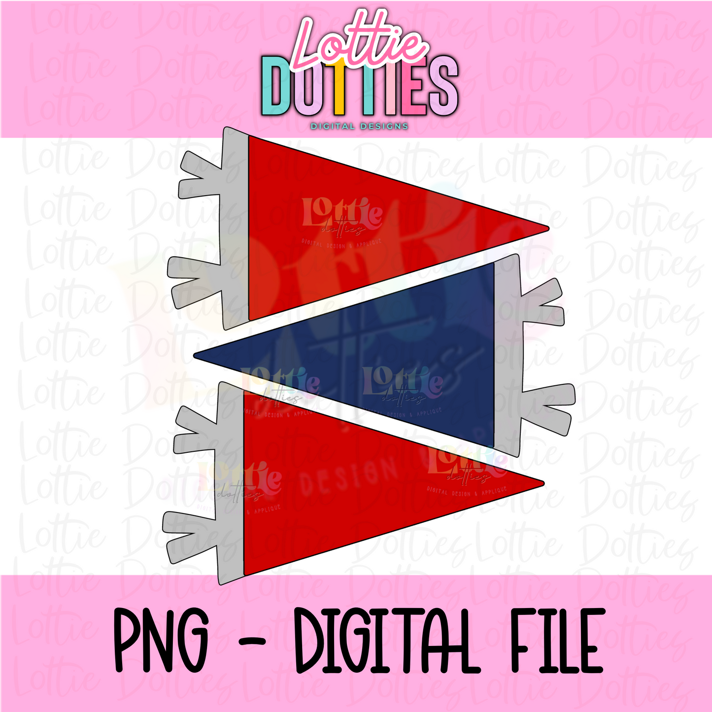 Red and Navy Flags PNG - Flags Sublimation - Digital Download