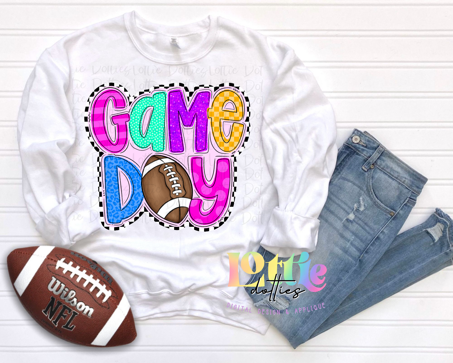Game Day Checkered PNG - Game Day sublimation design - Digital Download