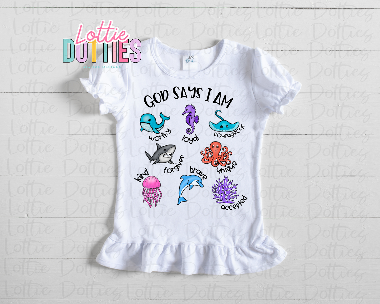 God Says I Am - Under the Sea - Png - Under the Sea PNG - Digital Download