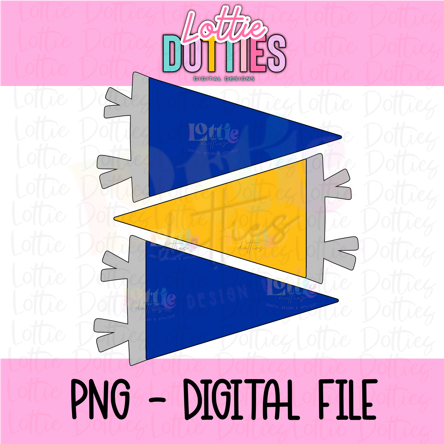 Blue & Gold Flags PNG - Flags Sublimation - Digital Download