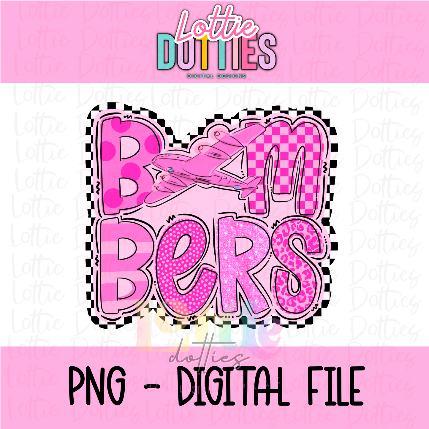 Bombers Pink - pink Bombers Png - bombers Sublimation Design- Digital Download