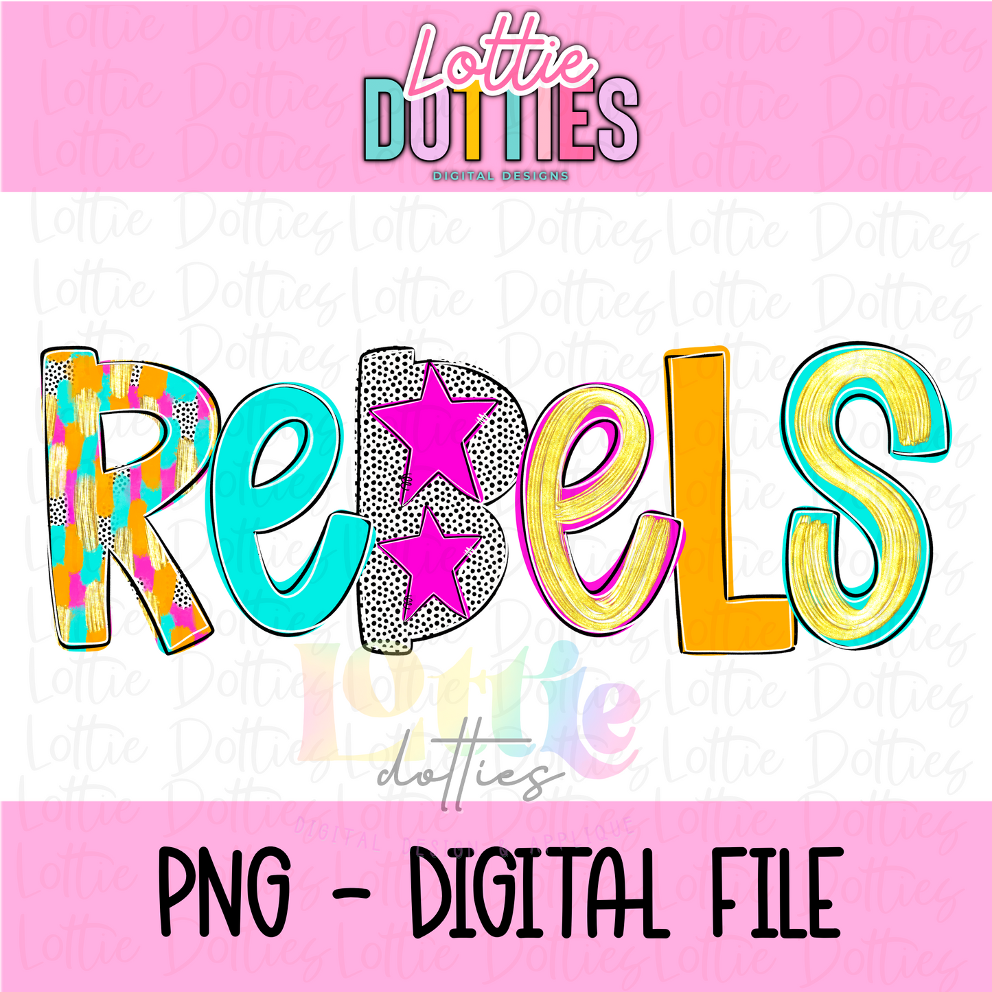 Rebels Mascot PNG - Poppy Mascot Designs - Digital Download