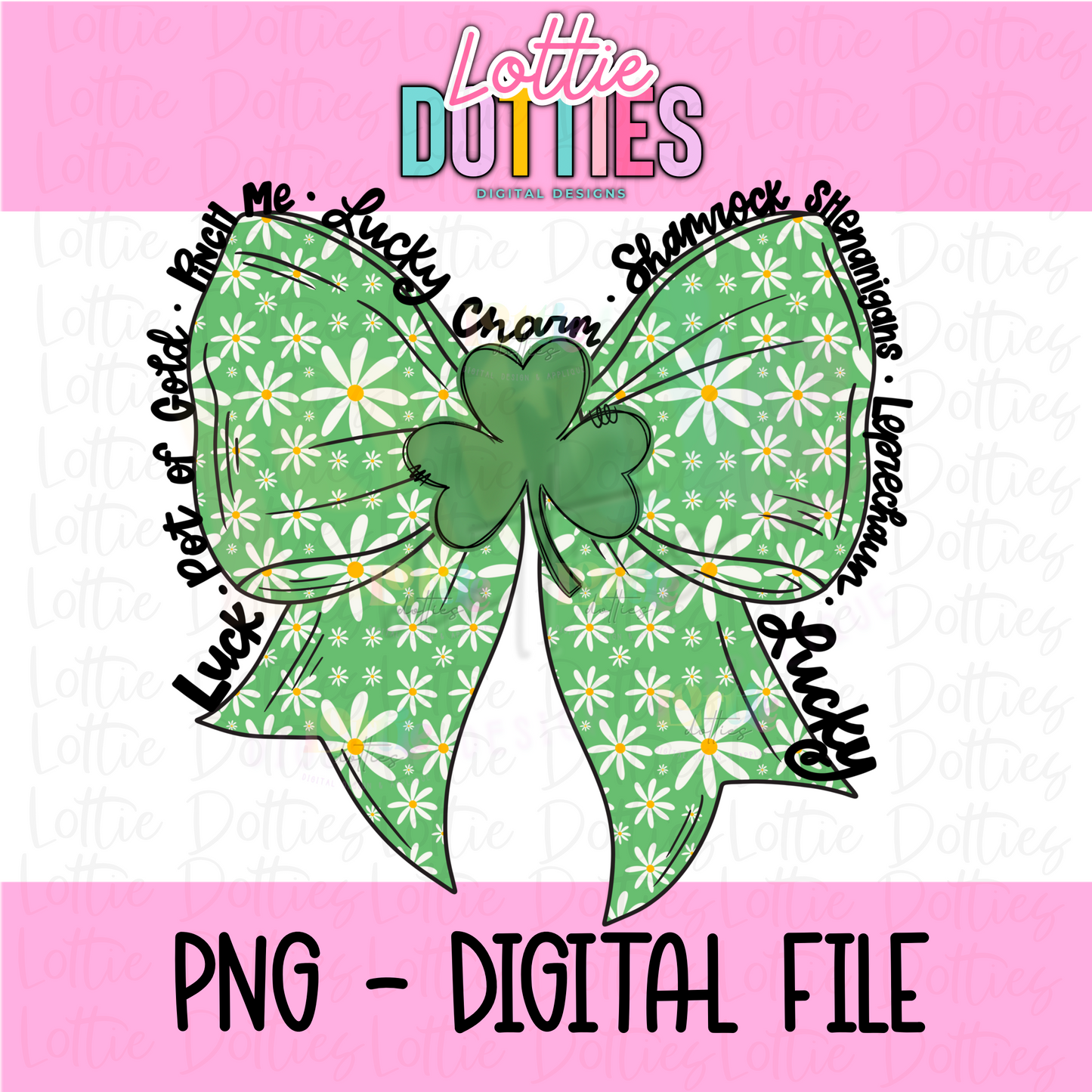St. Patrick’s Bow - St. Patrick’s Day Bow PNG - Bow Design Sublimation - Digital Download