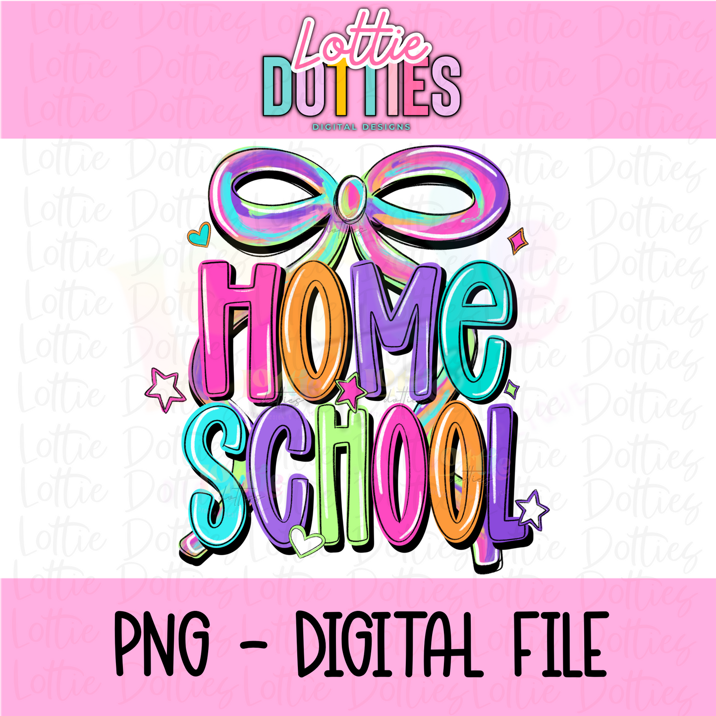 Homeschool PNG - Colorful Homeschool - Sublimation - Digital Download