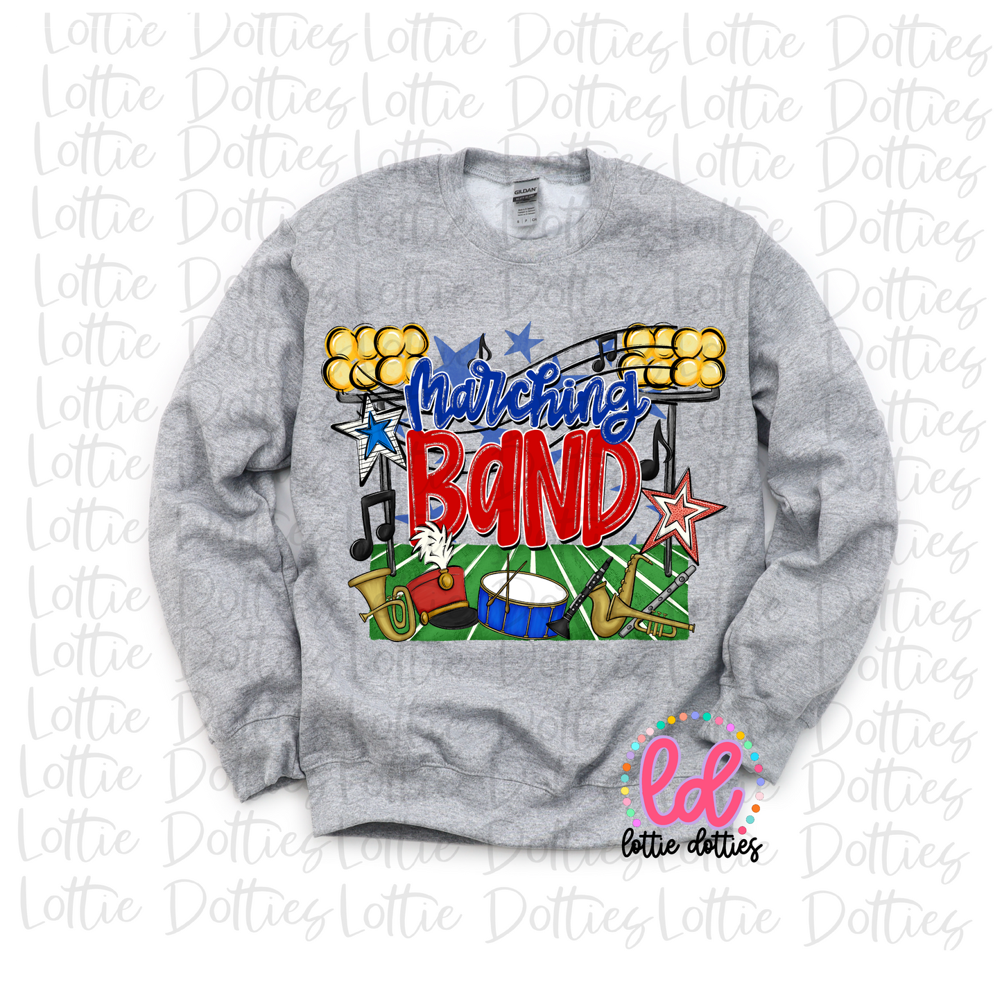 Marching Band PNG - Red and Blue Marching Band design - Digital Download