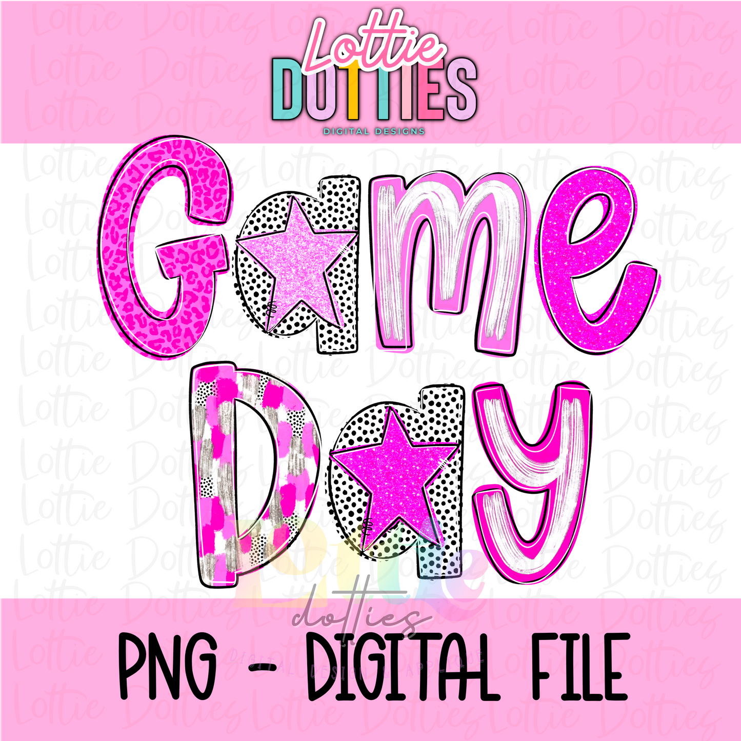 Pink Gameday Png - Pink Poppy Design - Poppy Design - Digital Download