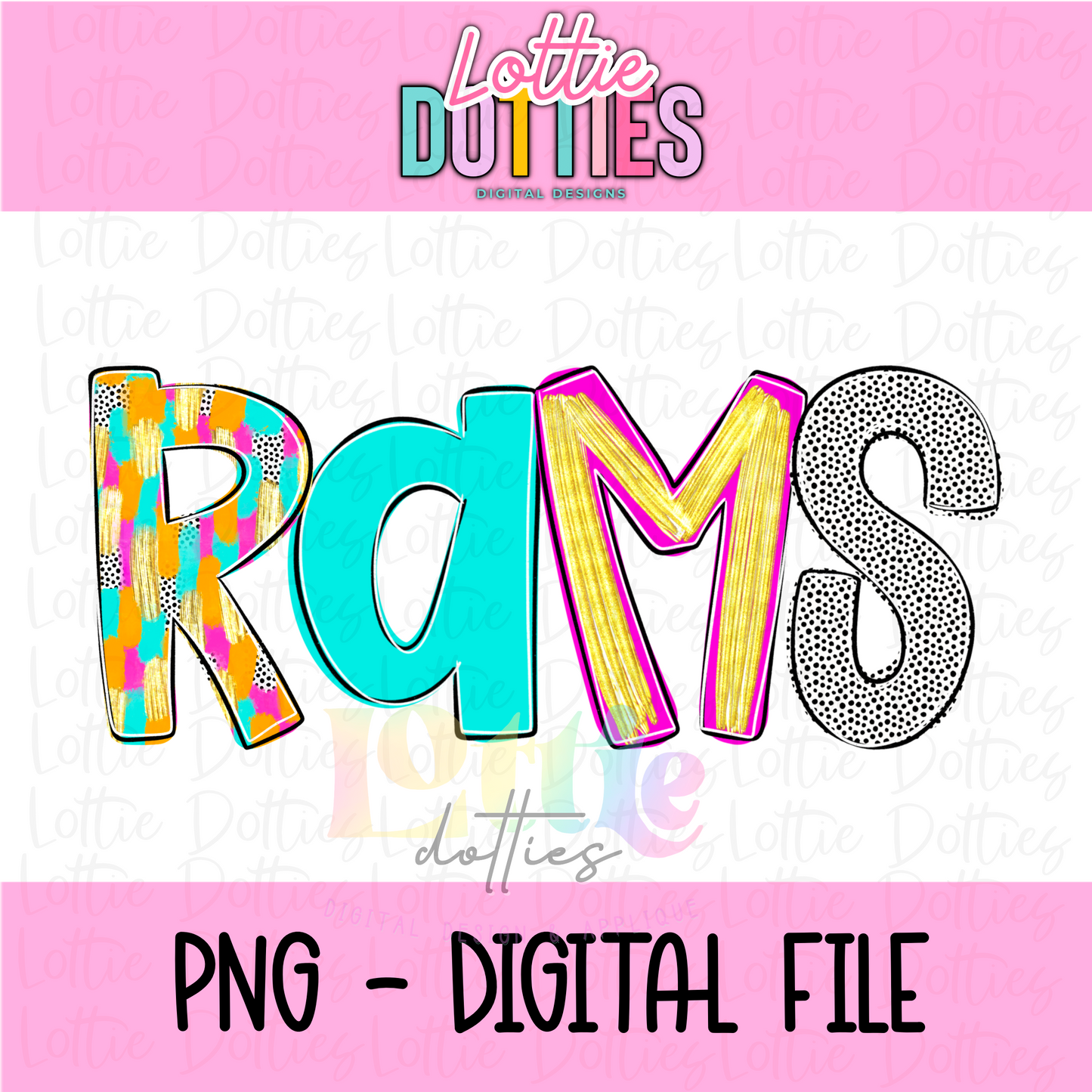 Rams Mascot PNG - Poppy Mascot Designs - Digital Download