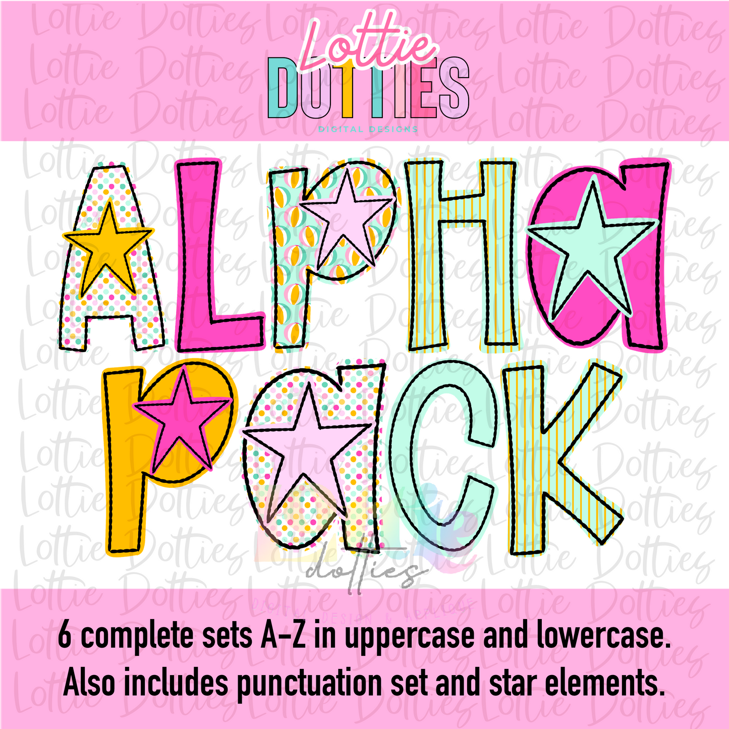 Summer Fun Alpha PNG - Sublimation Alphabet - Alpha Pack - Instant Download - Girl Alpha Pack