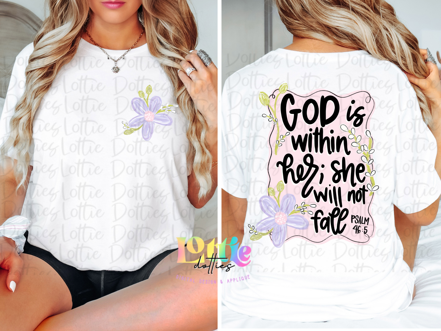 God is Within Her PNG - Inspirational & Religious Sublimation - Digital Download