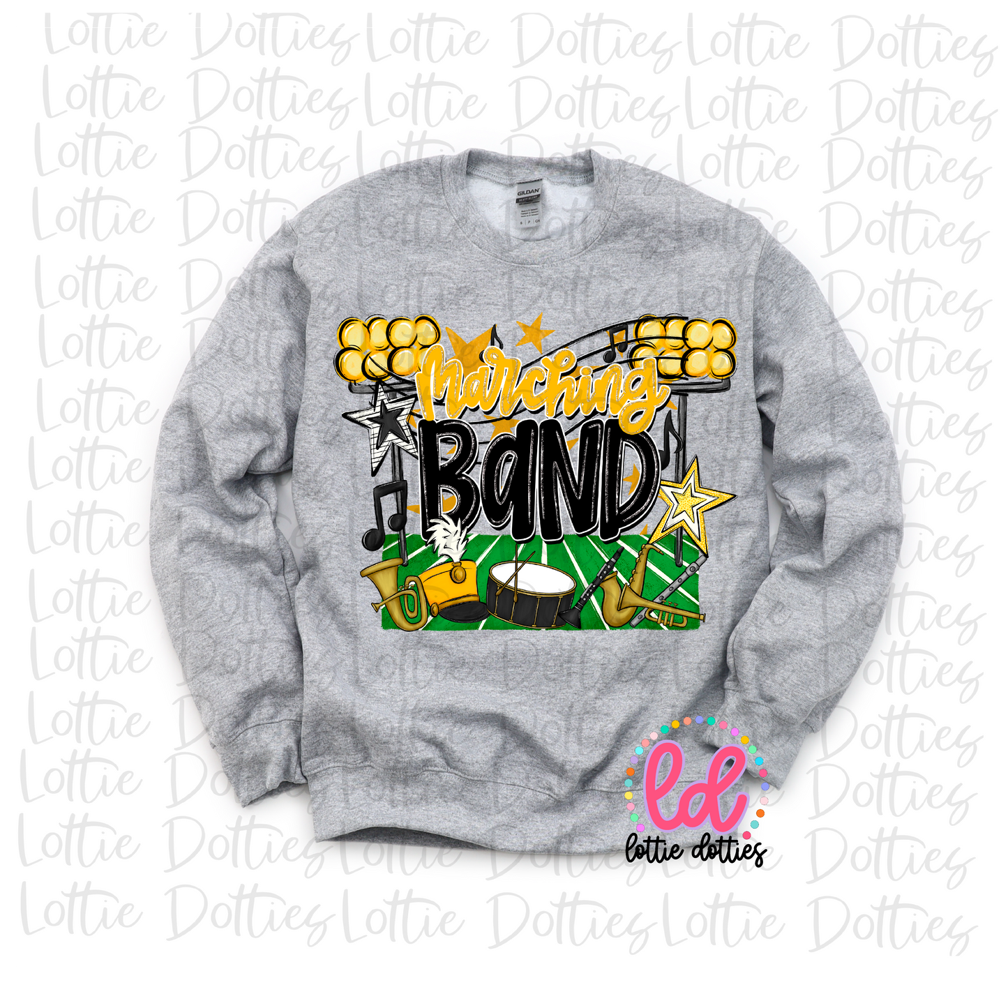 Marching Band PNG - Black and Gold Marching Band design - Digital Download
