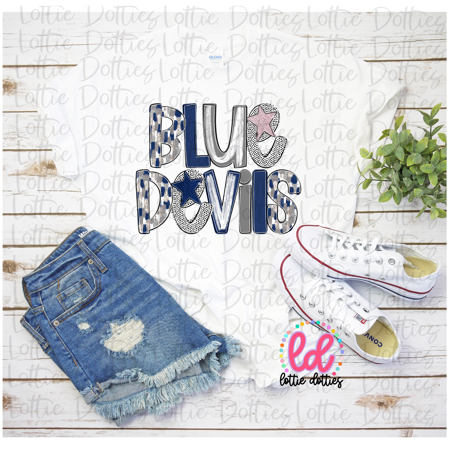 Blue Devils PNG | Navy & Gray design | Digital Download