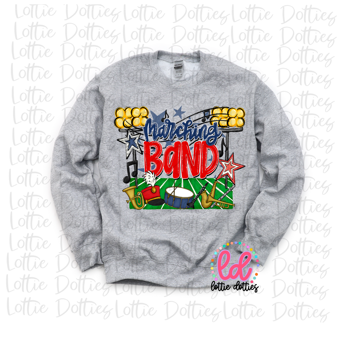 Marching Band PNG - Red and Navy Marching Band design - Digital Download
