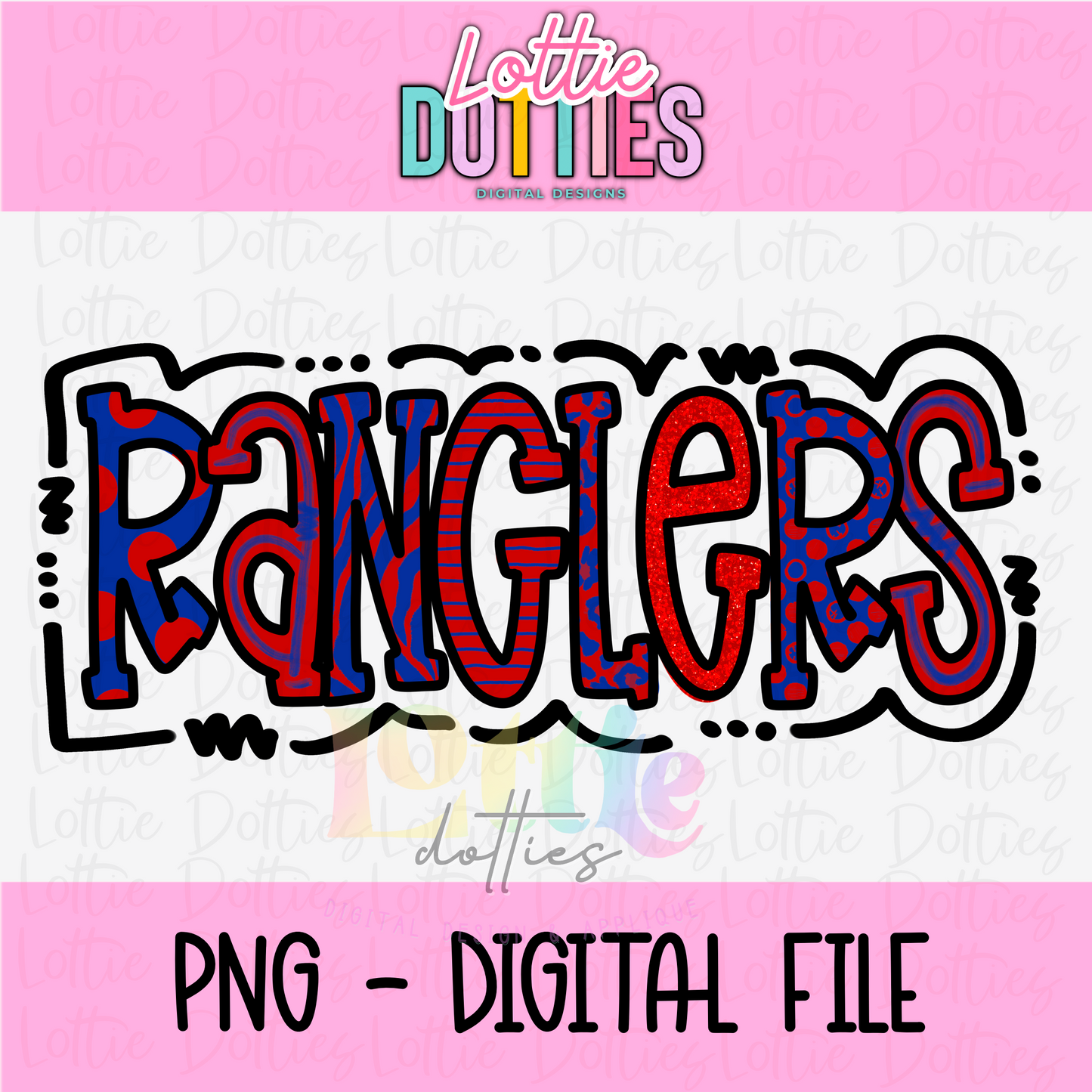 Ranglers PNG - Ranglers sublimation design - Digital Downolad- -Royal and Red