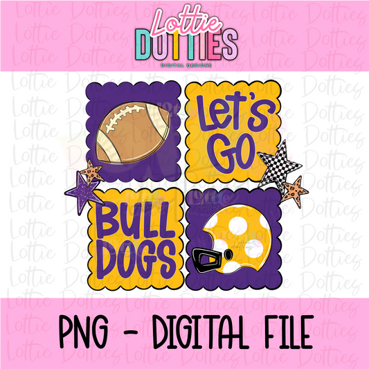 Let’s Go Bulldogs Png | Bulldogs design | Digital Download | Purple and Gold