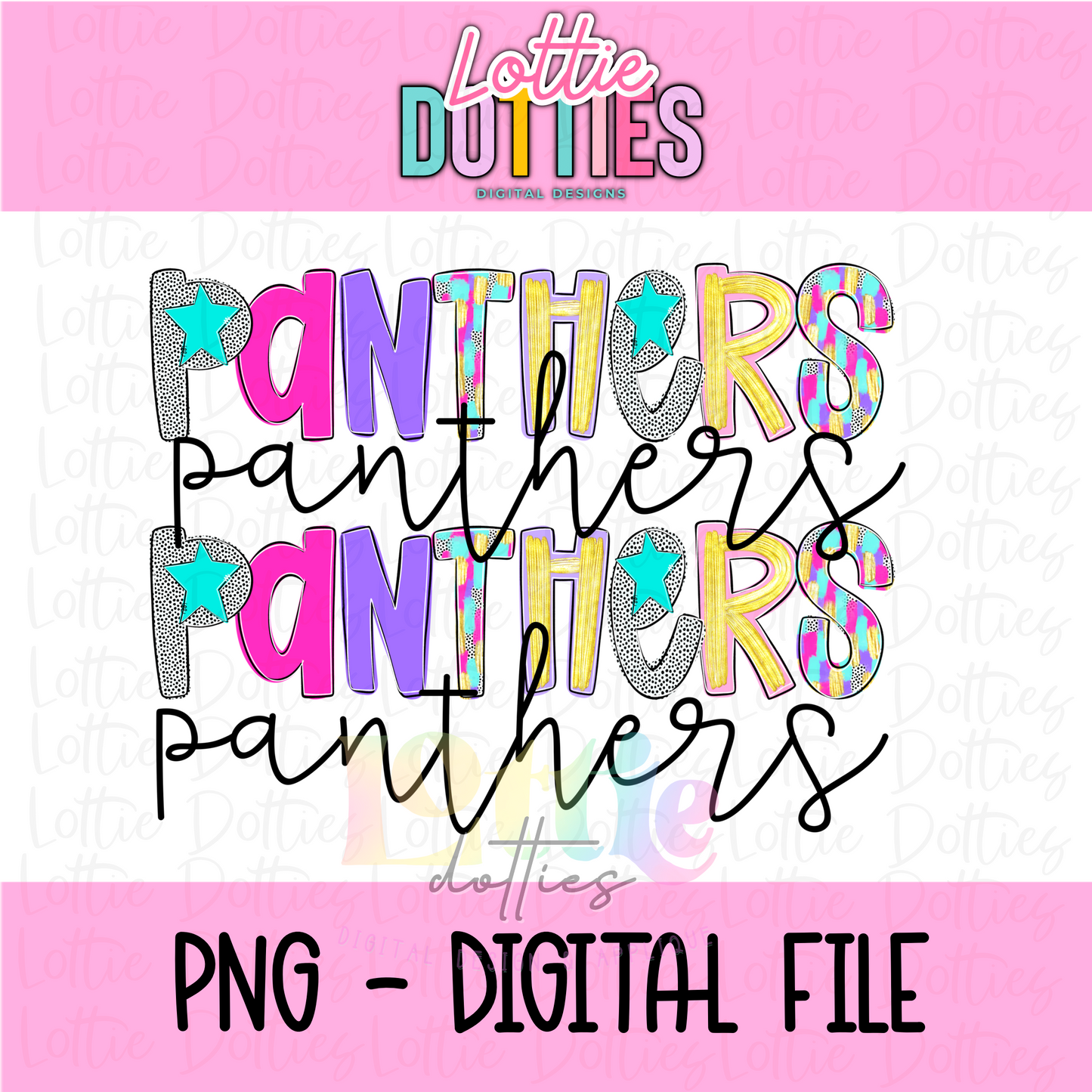 Panthers PNG - Poppy Designs - Digital Download