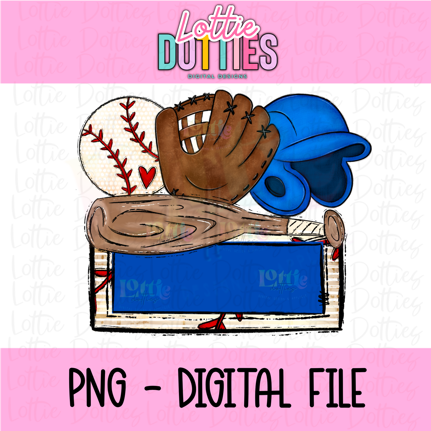 Baseball Name Plate - Blue - PNG - Design Sublimation - Digital Download