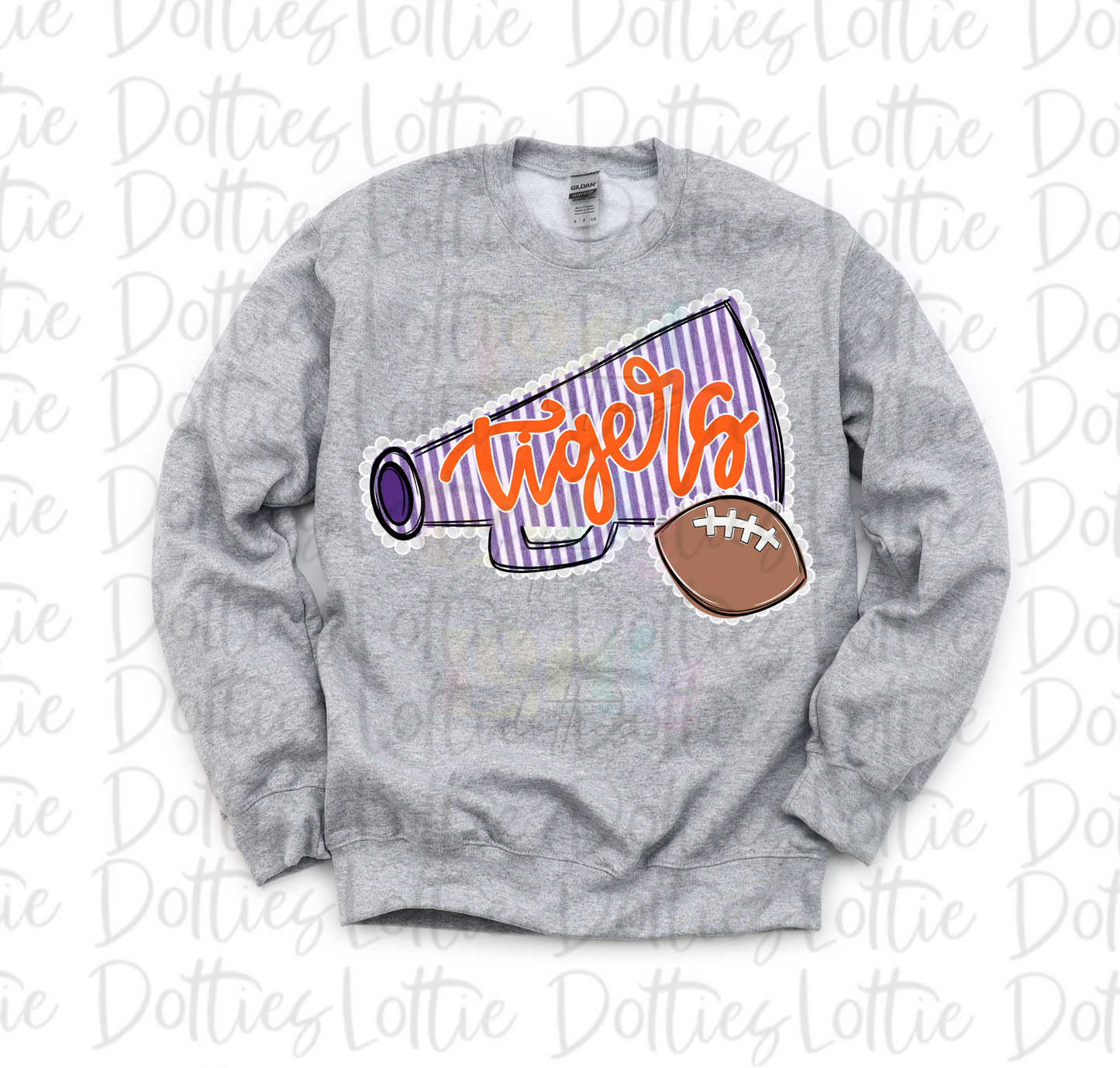 Tigers Megaphone Png | Tigers design | Digital Download | Navy and Orange