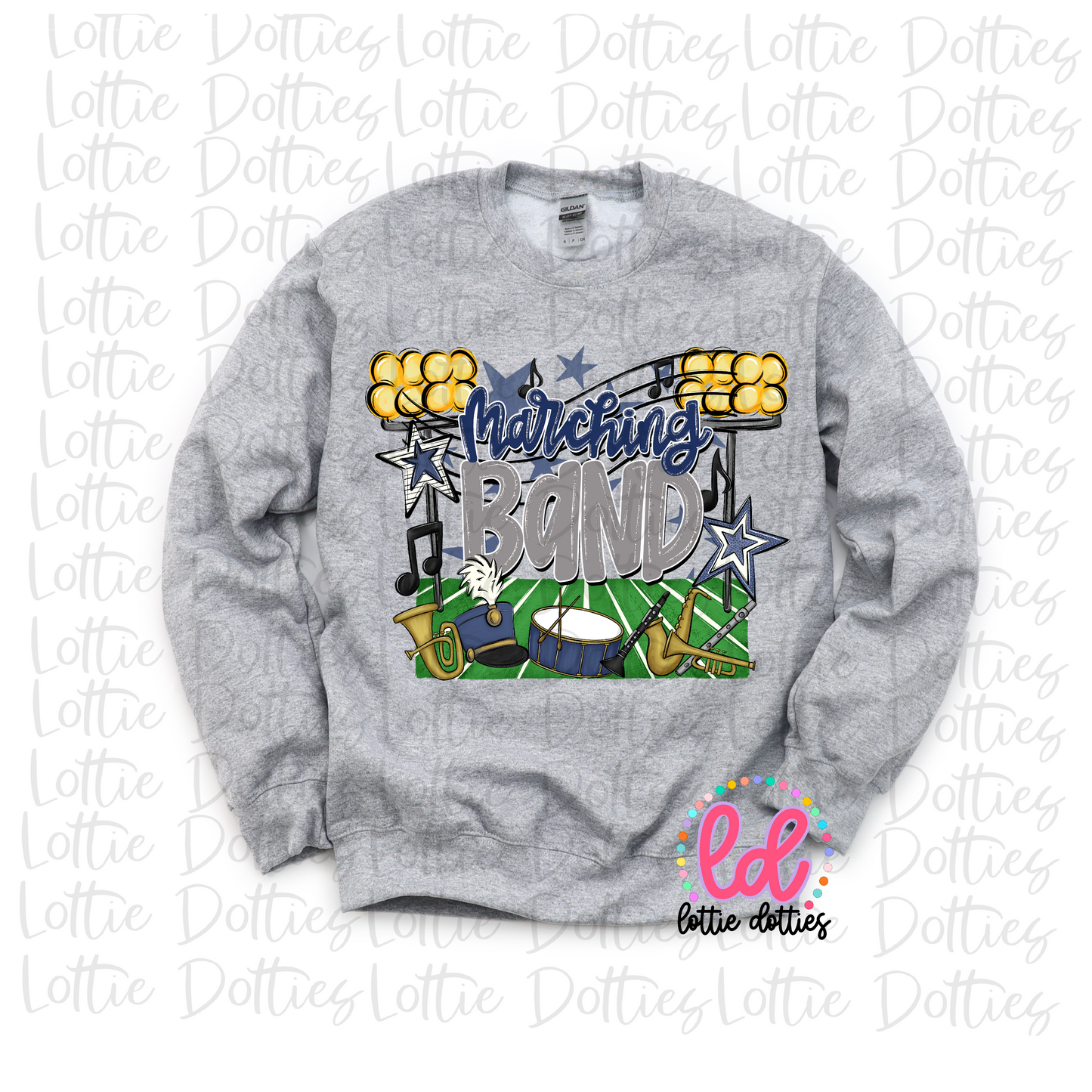 Marching Band PNG - Navy and Gray Marching Band design - Digital Download