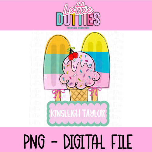 Popsicles and Ice Cream PNG - Popsicles Sublimation - Digital Download