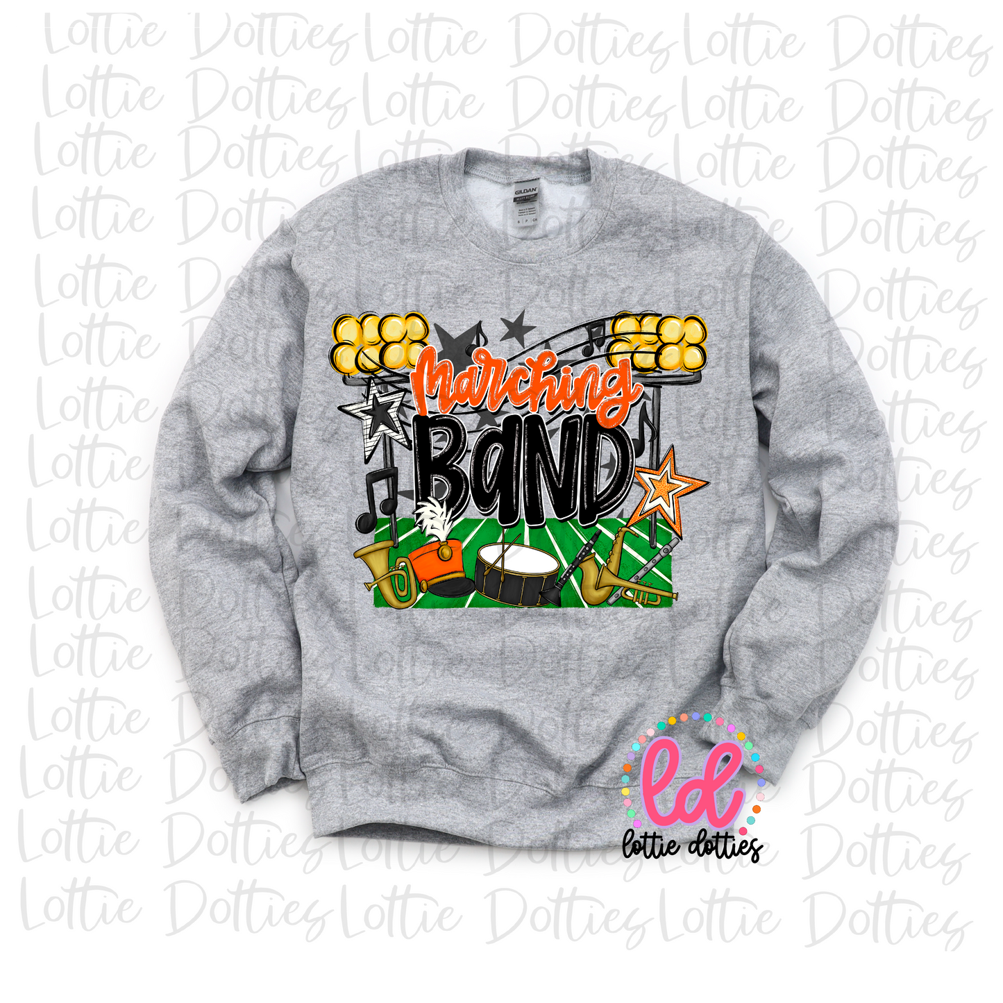 Marching Band PNG - Orange and Black Marching Band design - Digital Download