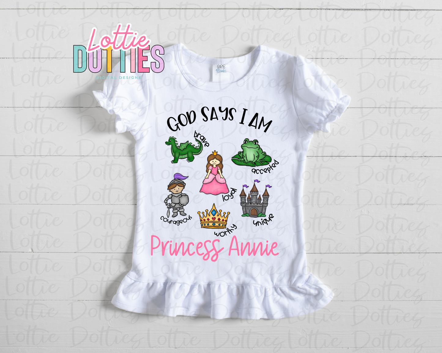 God Says I Am - Princess - Png - Princess PNG - Digital Download