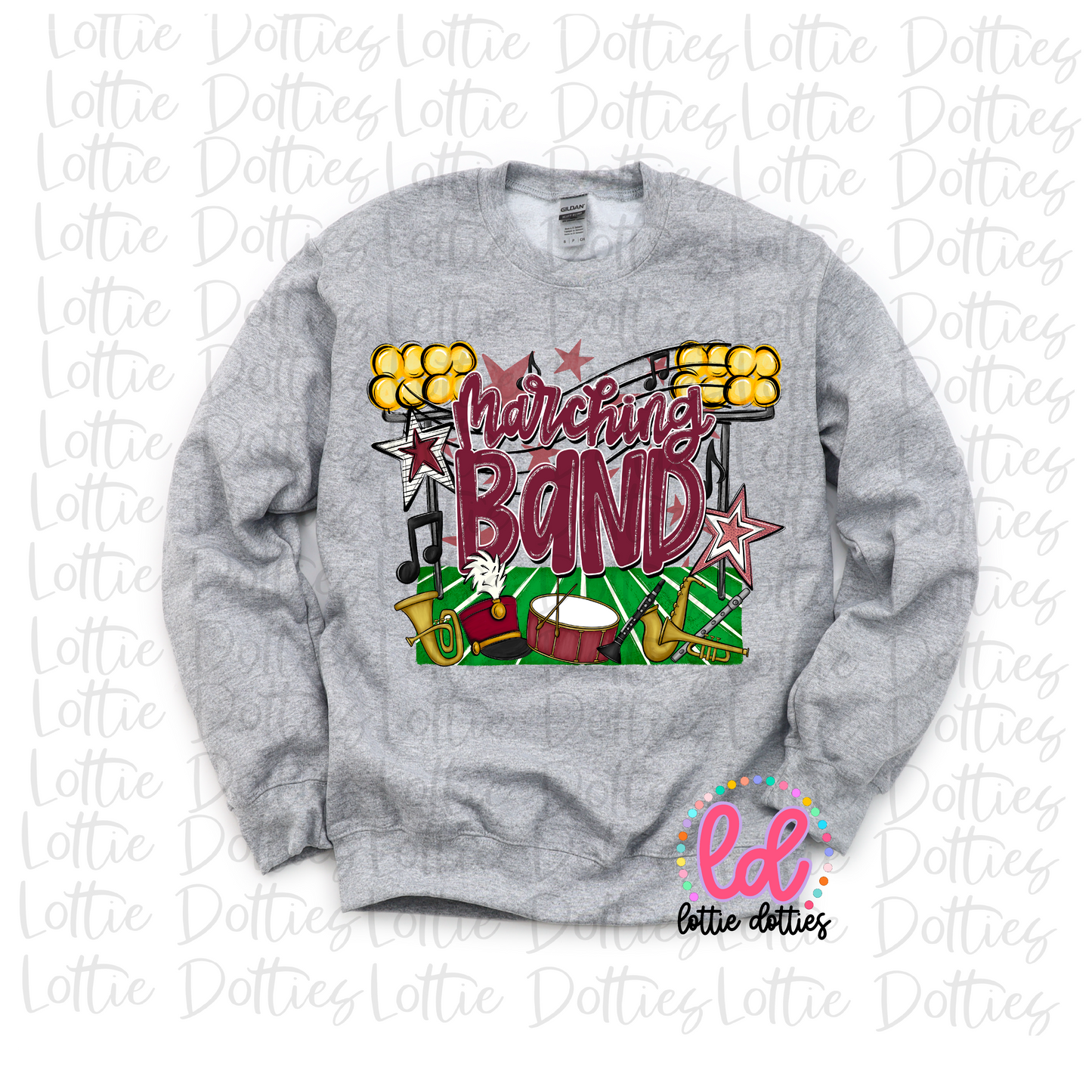 Marching Band PNG - Maroon Marching Band design - Digital Download
