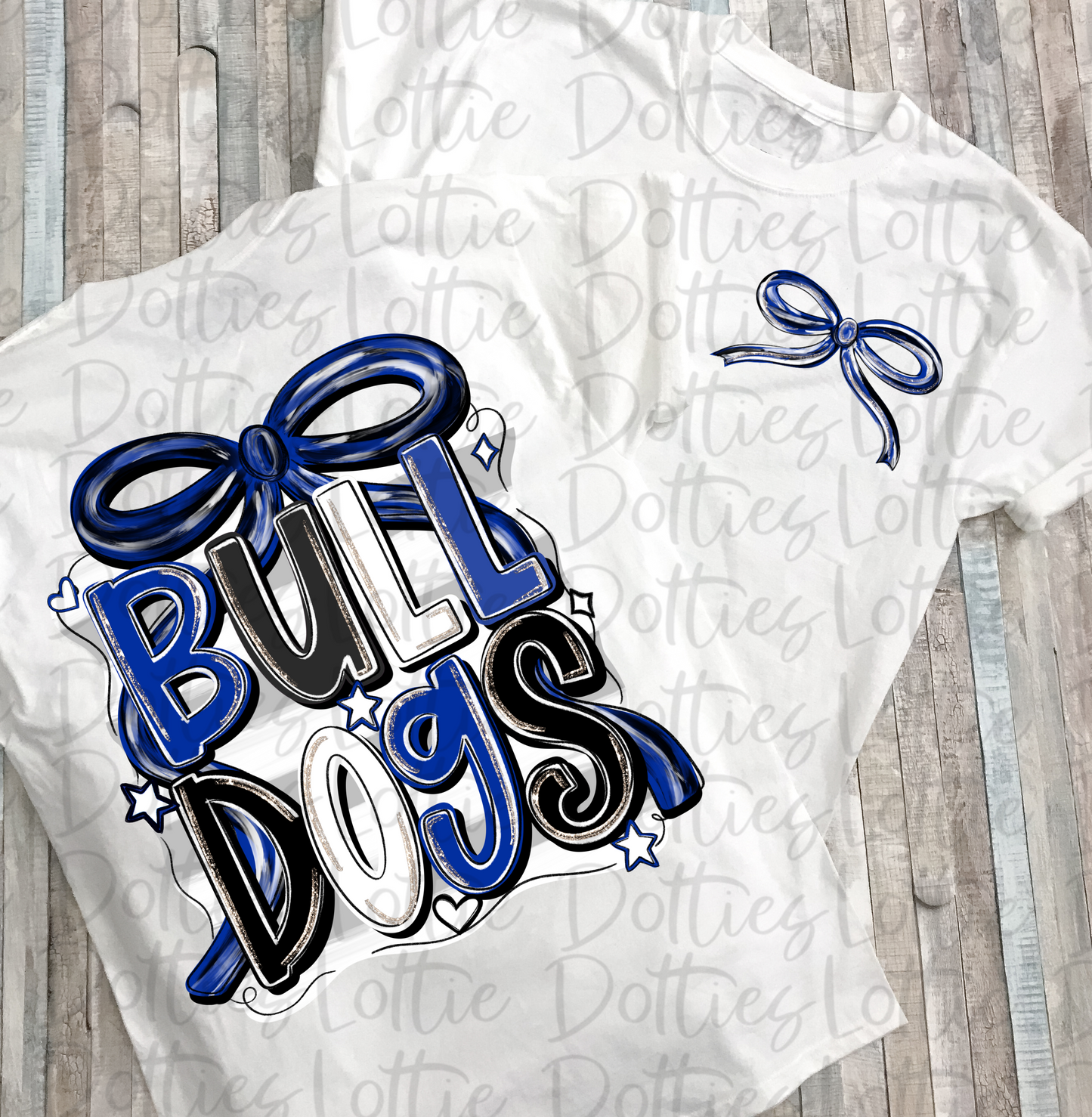 Bulldogs PNG | Bulldogs Royal & Black bow design | Digital Download | coquette mascot