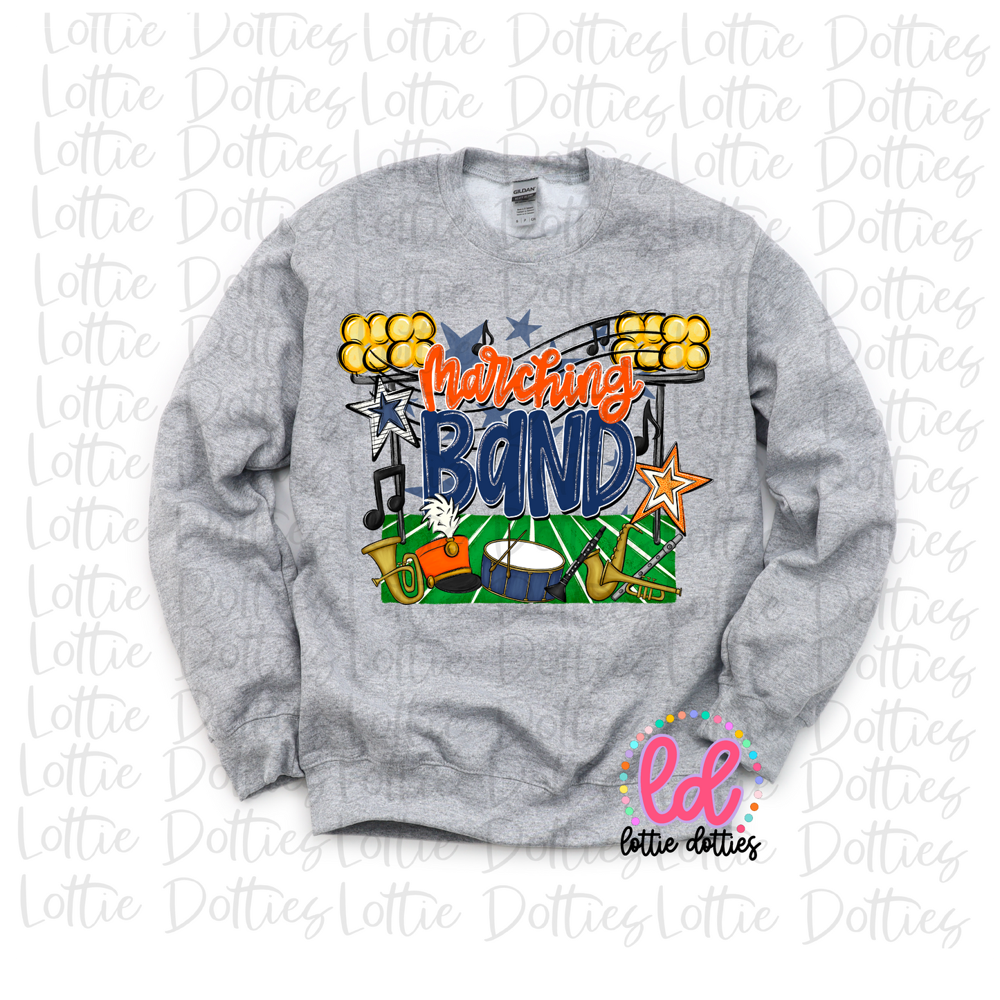 Marching Band PNG - Orange and Navy Marching Band design - Digital Download