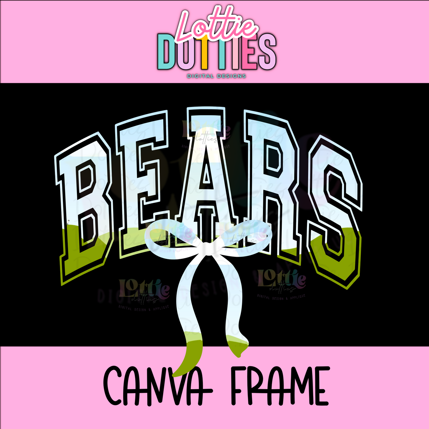 Bears Canva Frame - Canva Frames - Digital Download