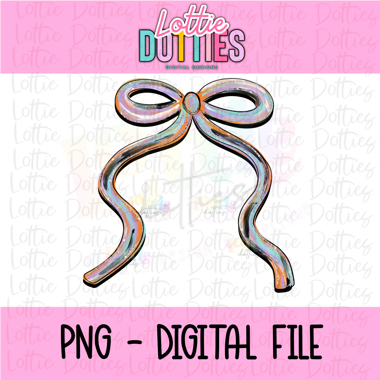 Pastel Halloween Bow - Cute Halloween Bow PNG - Sublimation - Digital Download