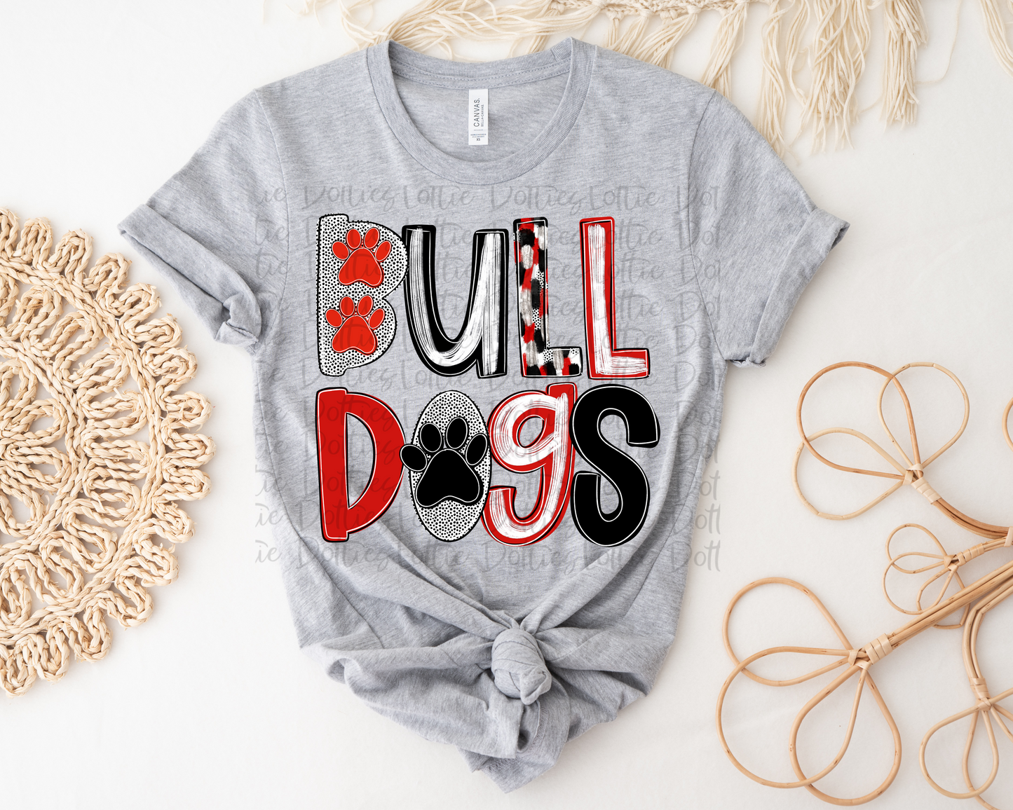 Bulldogs Red & Black PNG - Bulldogs sublimation design - Digital Download